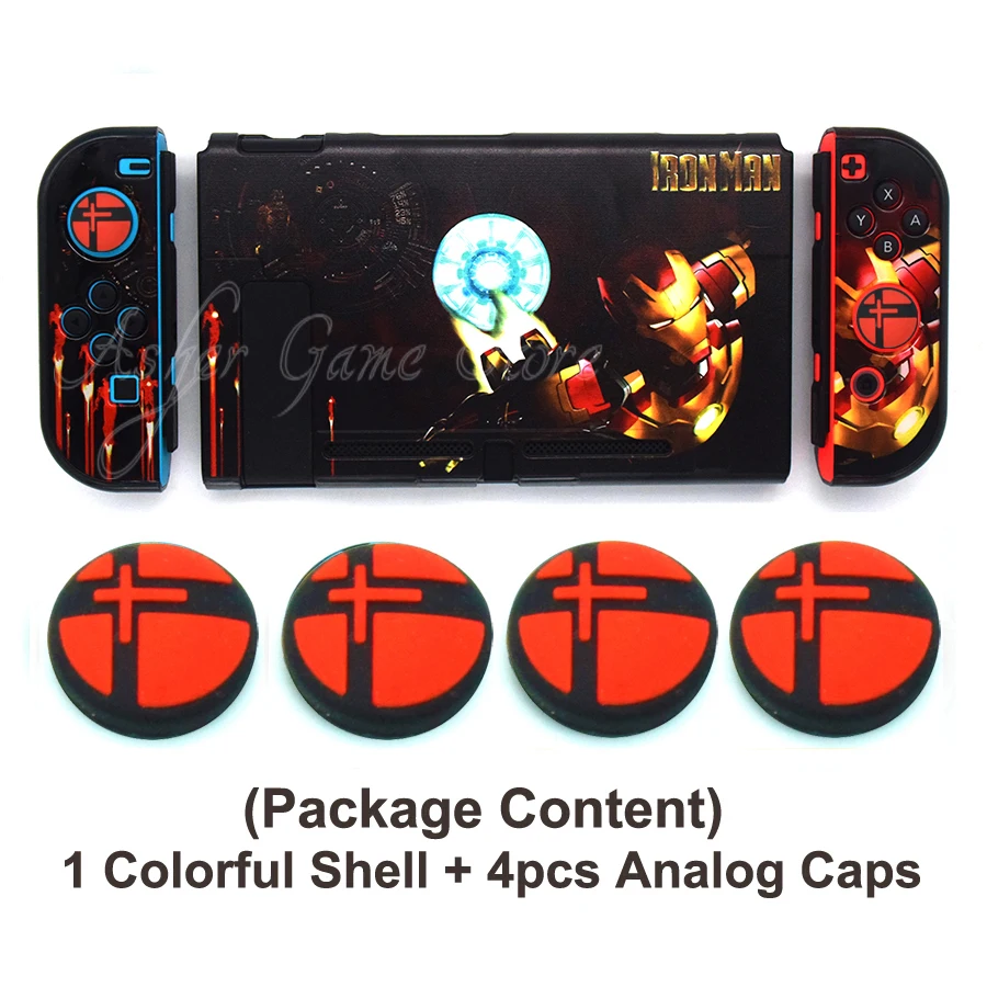 Защитный чехол для Nintendo Switch Limited Edition + аналоговый с 4 рисунками Nitendo аксессуары игр