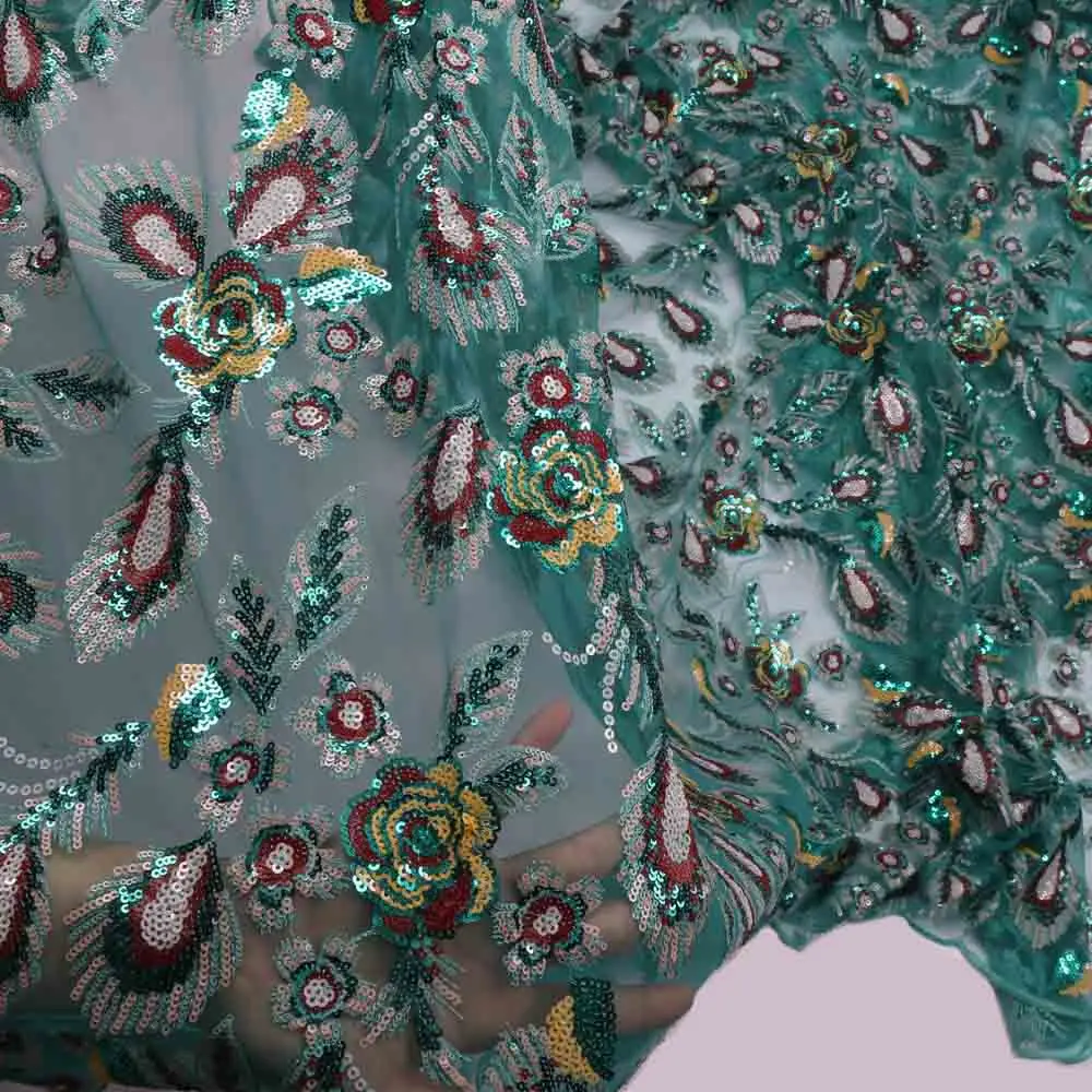 Новый дизайн тюль кружева ткань с блестками в африканском стиле Высокое качество