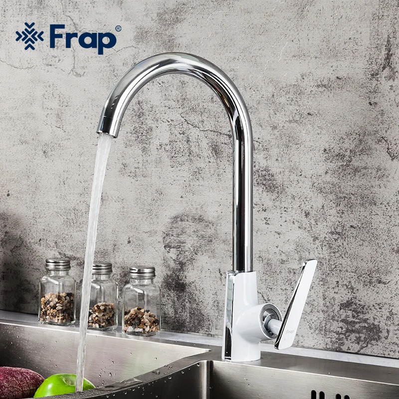 

Frap Kitchen Faucet Modern Single Handle Mixer Sink Tap Hot and Cold Water Deck Mounted Chrome Kitchen Faucets Taps F4058
