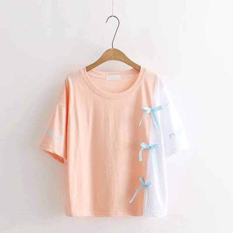 Женские летние футболки из 2018 хлопка с коротким рукавом и круглым вырезом