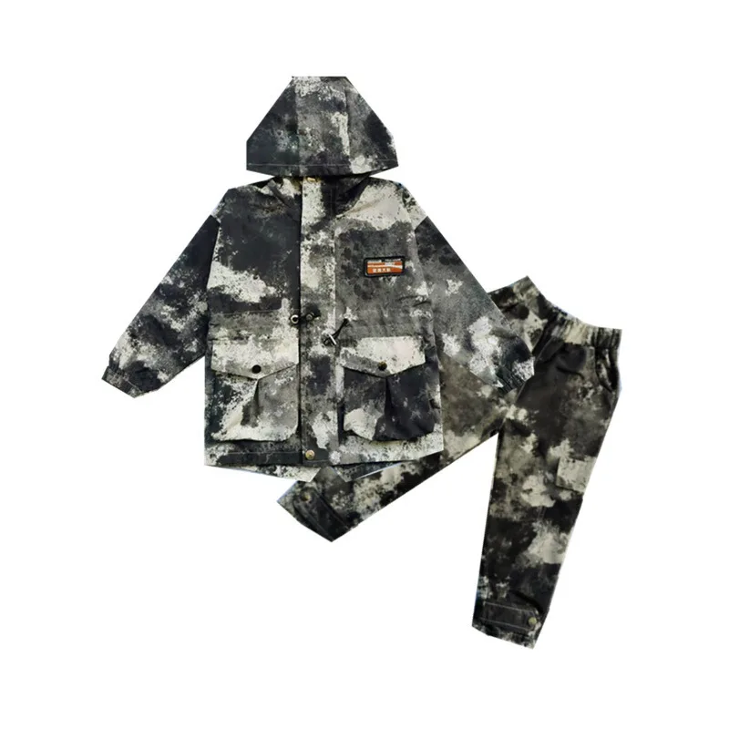 

Camouflage Spring Autumn Boys Clothing SuitsCoat+ Pants2pcs/Set Kids Jacket Tops Outfits Teenager Sport Tracksuit High Quality