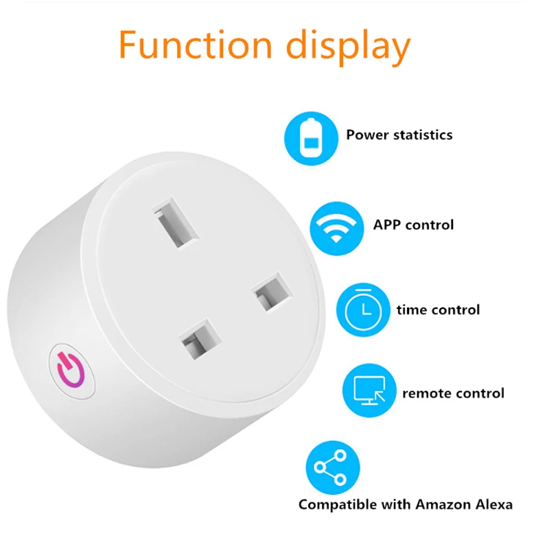 

UK Smart Plug Mini WiFi Outlet Works with Alexa Google Home No Hub Required Remote Control Your Home Appliances from Anywhere