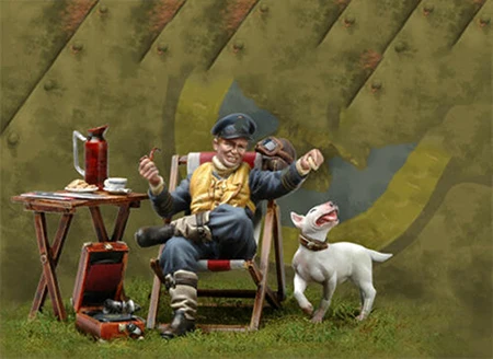 Resin Figure 1/32 ancient man sit with dog Model Unassambled Unpainted Building Kit | Игрушки и хобби