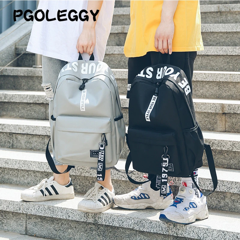 PGOLEGGY женский рюкзак с буквенным принтом нейлоновый мужской школьный модный