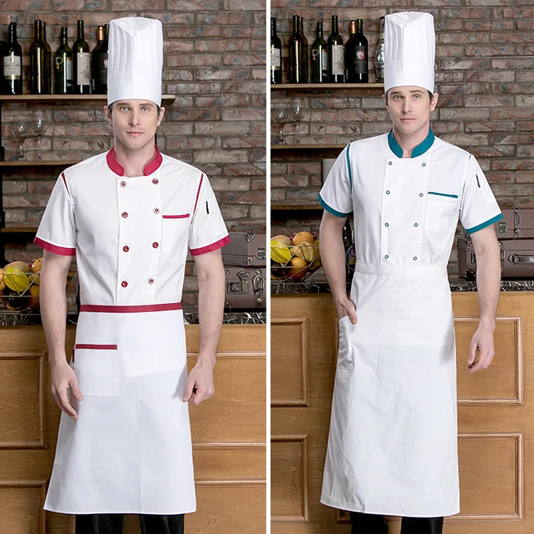 

Custom Made Man Chef Uniform Shirt Logo Printing High Quality Wholesale Coffee Shop Bakery Food Service Tops Clothing For Unisex
