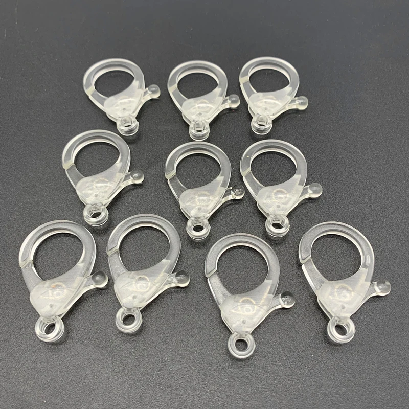 

10pcs 35*22mm Candy Colors Acrylic Lobster Clasps Hooks Key Chain Sweet Key Rings for DIY Charms Keychain Jewelry Accessories