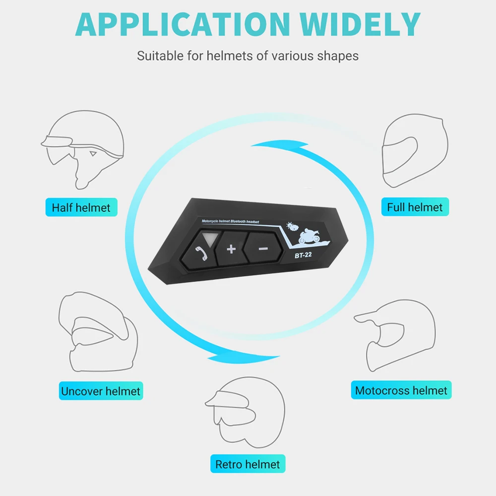 Беспроводные стереонаушники для мотоциклетного шлема Bluetooth 5 0 с функцией громкой