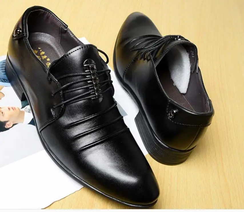 

2021 Spring and Autumn with New style fashion Low heel pointed end Men's shoes