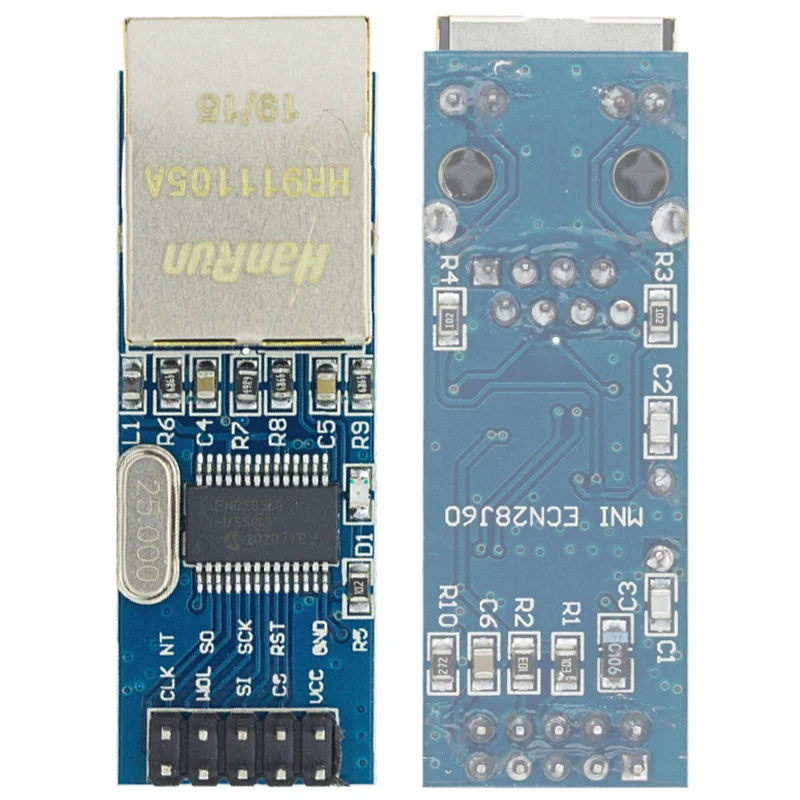 Сетевая плата 10 шт./лот mini ENC28J60 LAN Ethernet 25 МГц Crystal AVR 51 LPC 3 V|Интегральные схемы| |