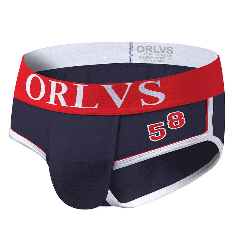 Мужское нижнее белье с карманом для пениса хлопковые трусы-брифы сексуальные