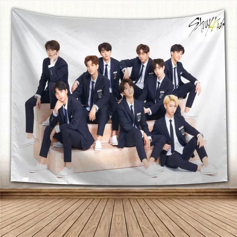Настенный подвесной гобелен Stray Kids KPOP на заказ простыни домашние декоративные