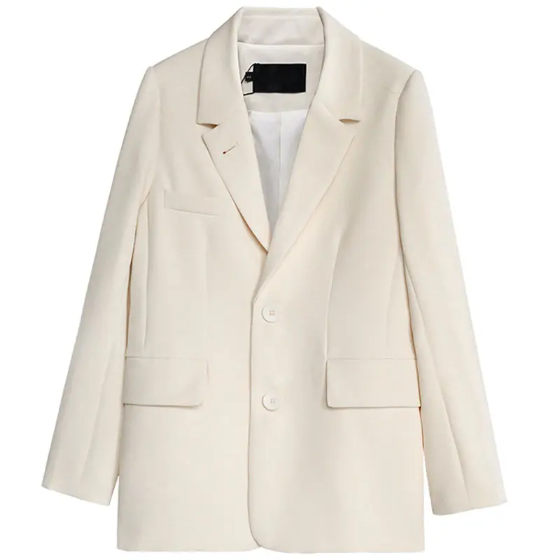 Casual Solid White Blazer Long Sleeve Women Blazers and Jackets Notched blazer mujer blaser feminino Suits Coats Female