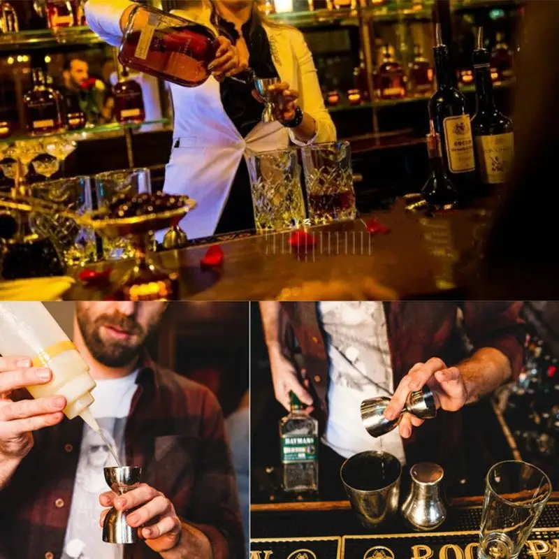 

Double Sided Cocktail Liquor Bar Measuring Cups Stainless Steel Bar Jigger Bartender Drink Mixer Liquor Measuring Cup