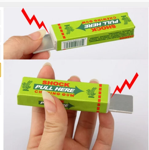 

Electric Shock Joke Chewing Gum Pull Head Shocking Toy Gift Gadget Prank Trick Gag Funny