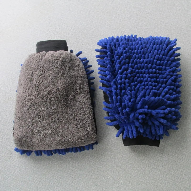 

1 Piece Car Wash Glove Coral Mitt Soft Anti-scratch for Car Wash Multifunction Thick Cleaning Glove Car Wax Detailing Brush
