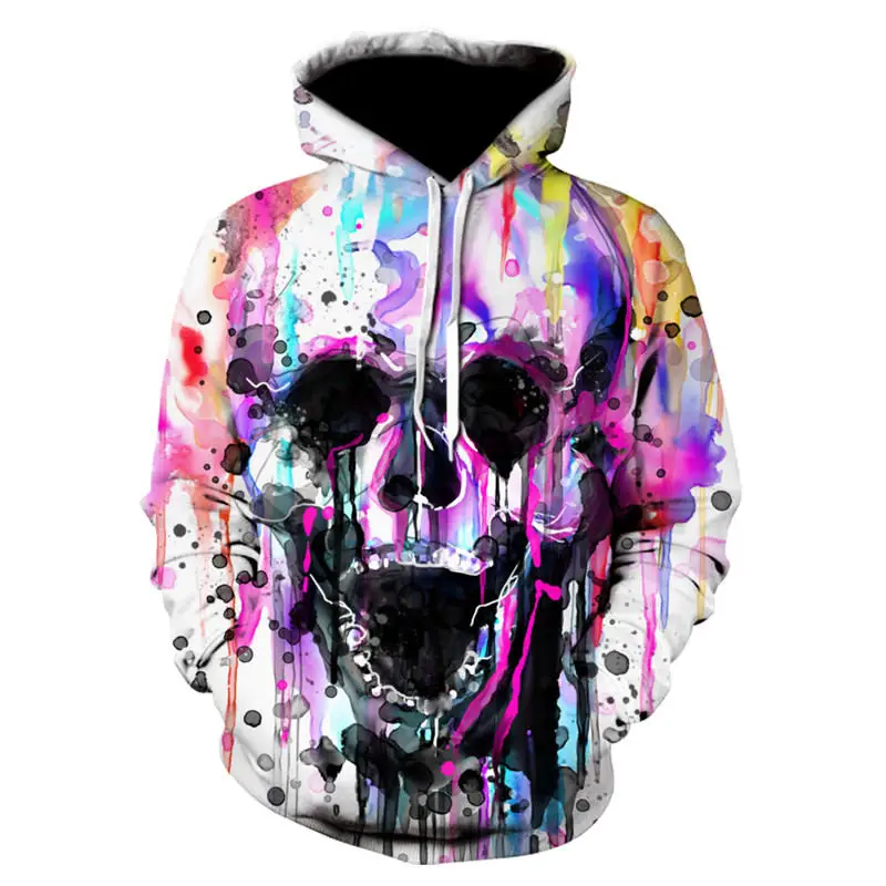 

3D Skeleton Demon Clown Men's And Women's Sweatshirt Hoodie