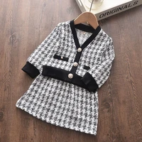 girls long sleeved plaid top and linen skirt suit kids boutique clothing wholesale fashion clothes toddler girl fall clothes
