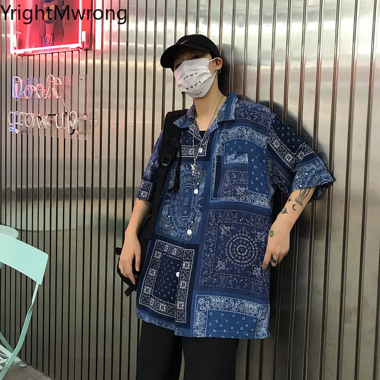 Размера плюс в винтажном стиле бандана свободные уличная блузка хараджуку