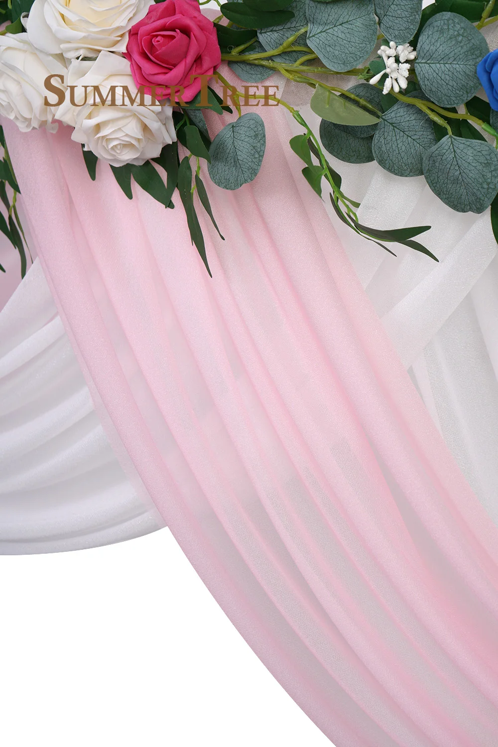10 Meters Wedding Arch Drape Fabric Sheer Chiffon Tulle Curtain Draping Backdrop Party Supplies Home Drapery Ceremony Decoration | Дом и сад