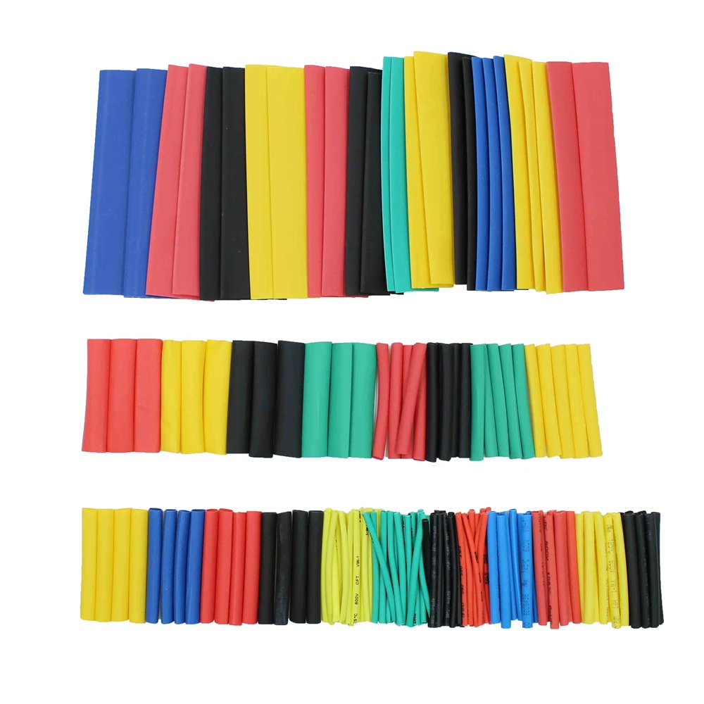 164Pcs color 127/328 шт./компл. Ассорти термоусадочные трубки черный/цветные провода Обёрточная бумага электрической изоляции кабеля оплетки на возраст от 2 до 13 лет мм 40% Off - Цвет: 164Pcs color