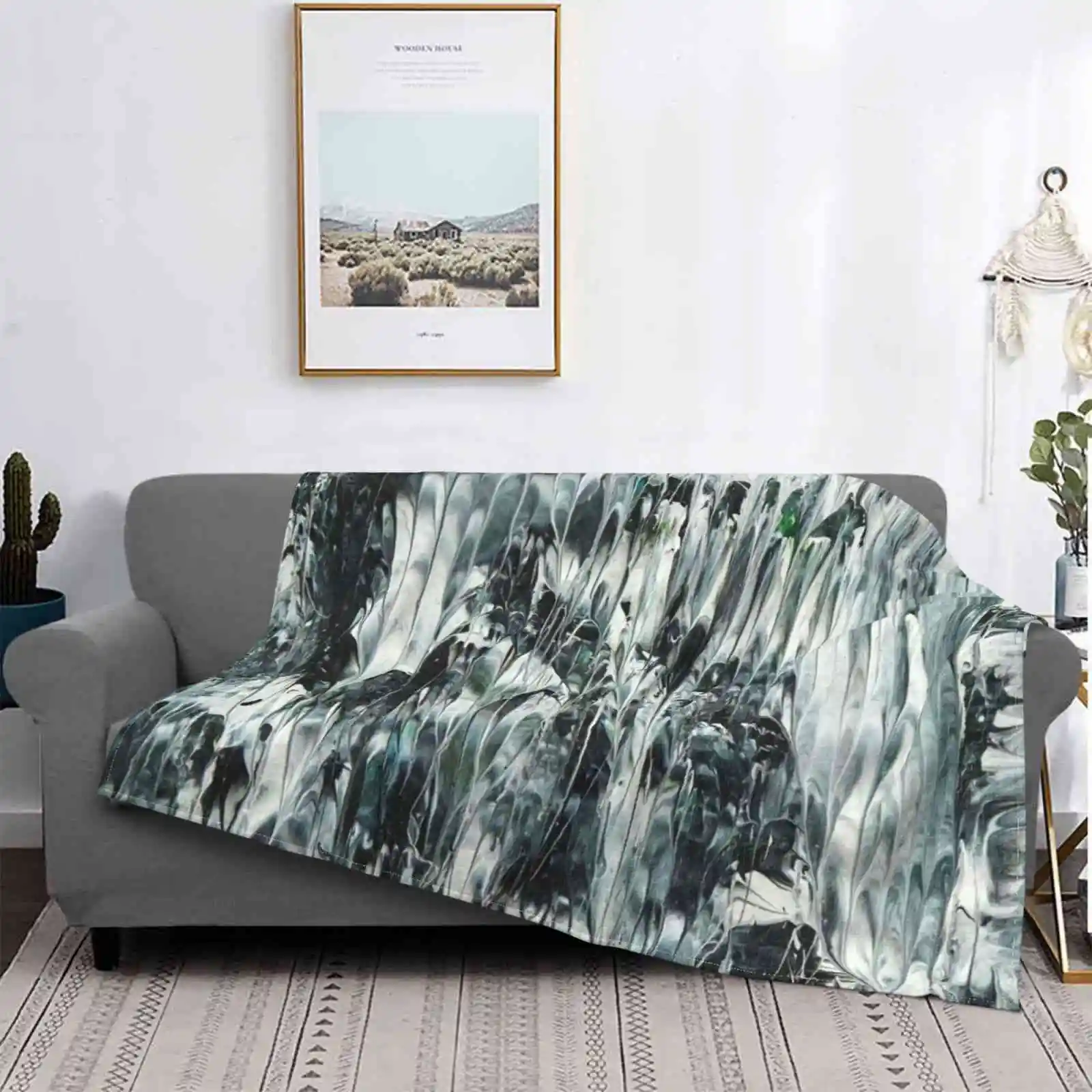 

Untitled - When There Are No Words At The Moment Creative Design Comfortable Flannel Blanket Abstract Acrylic Art Abstract