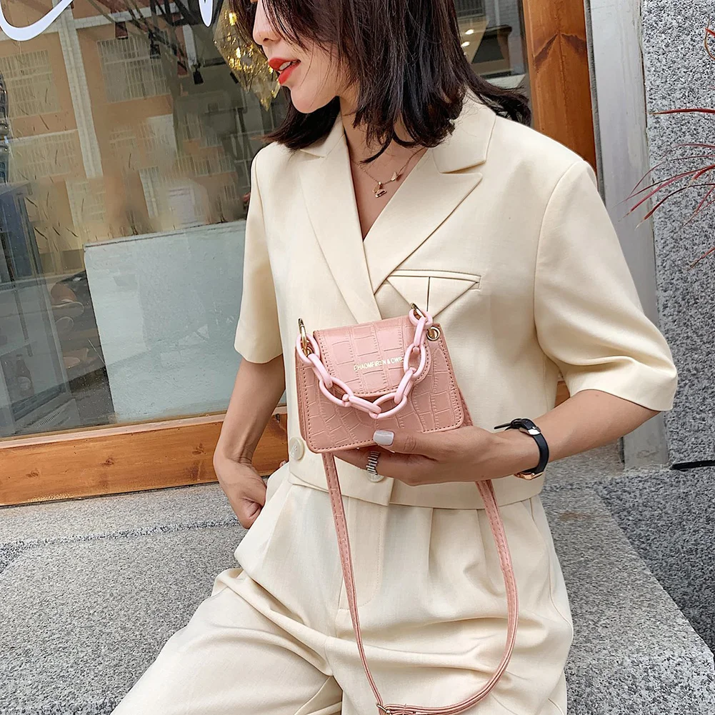 Сумка кросс-боди Женская на акриловой цепочке сумочка-тоут из искусственной кожи