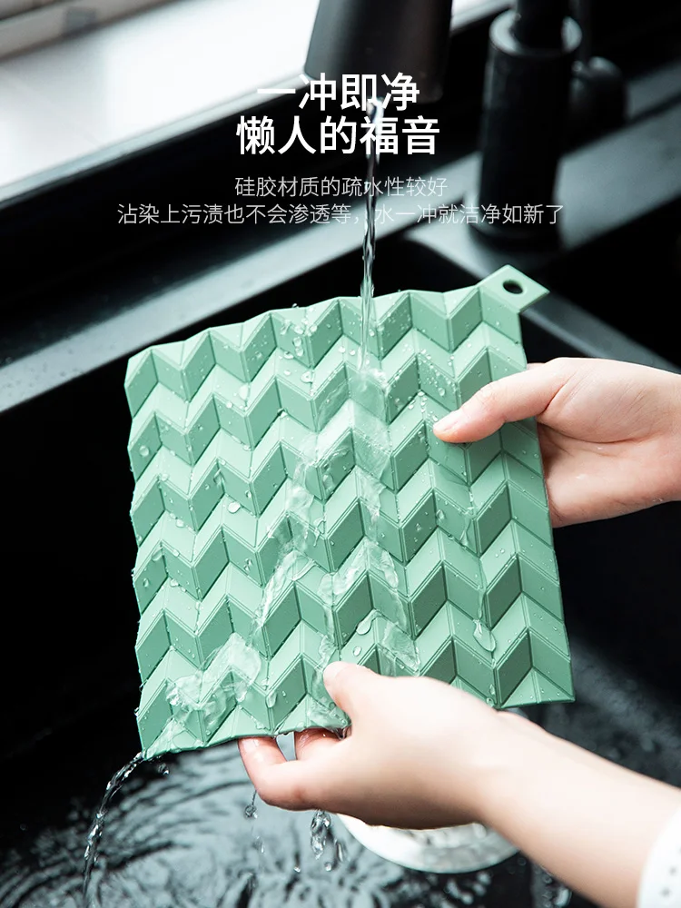 Квадратная силиконовая подставка в скандинавском стиле изоляционная креативное