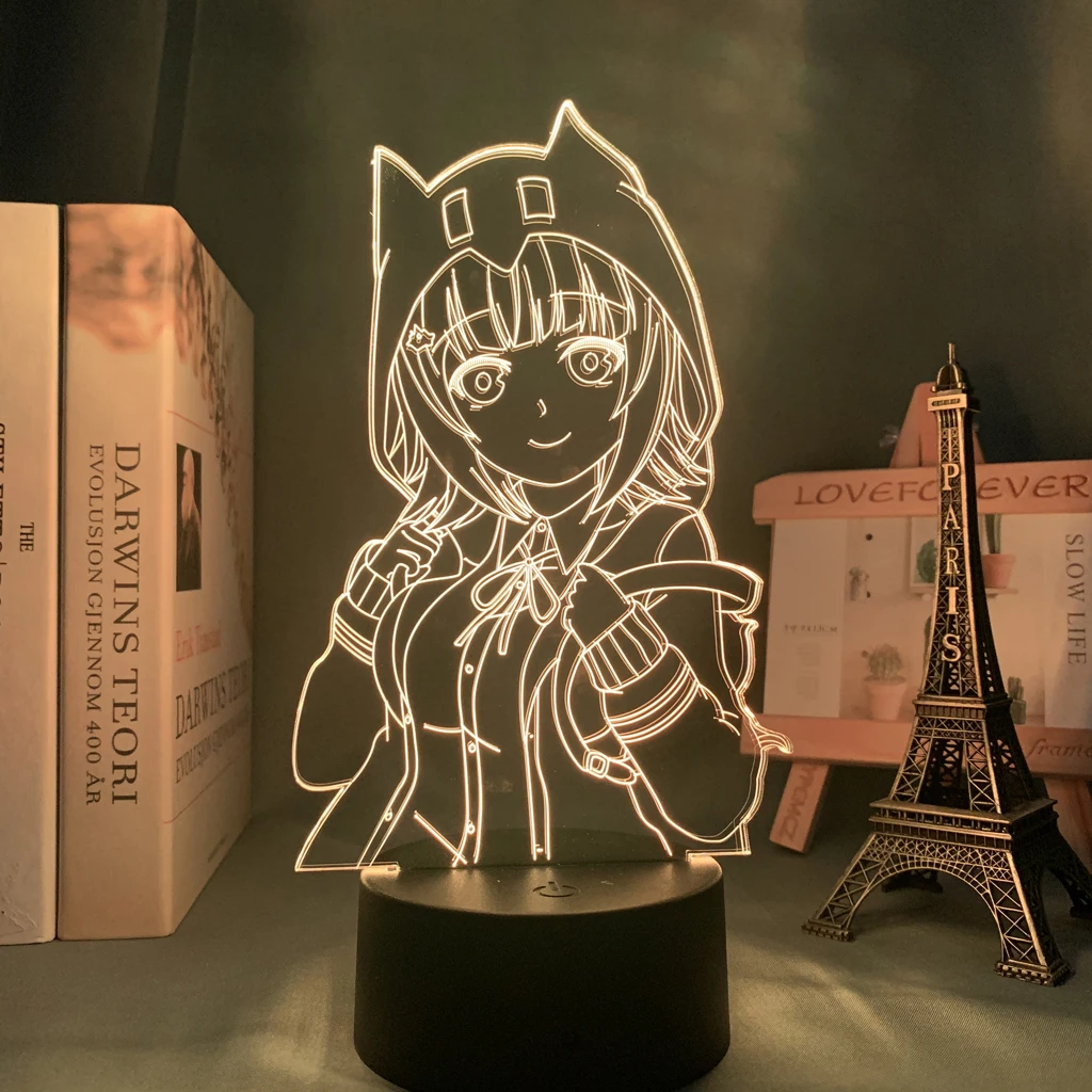 

Danganronpa Chiaki Nanami Led Night Light Lamp for Bedroom Decor Kids Gift Danganronpa Acrylic 3d Lamp Chiaki Nanami