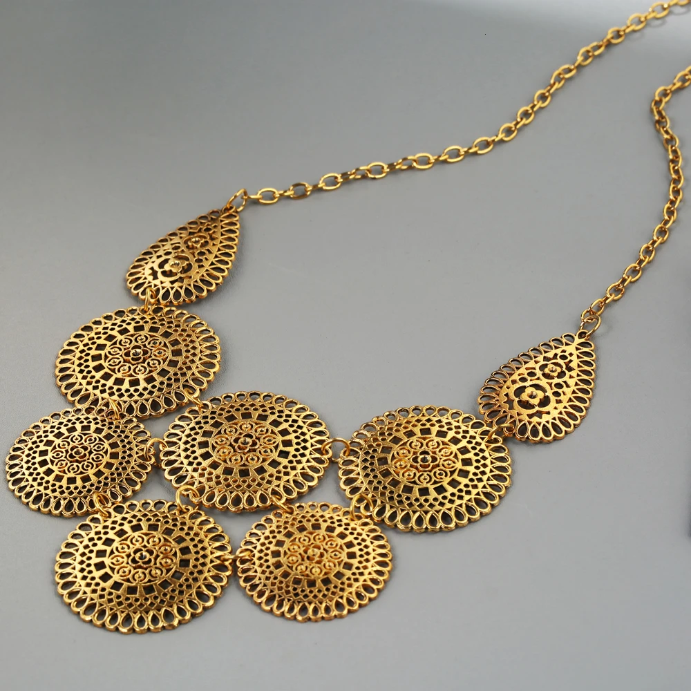 Массивные Макси ожерелья и кулоны Bijoux Collier Femme для женщин воротник Mujer модное винтажное Золотое колье ювелирные изделия Colar
