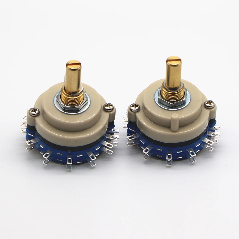 Sealed Rotary Waveband Switch 2X12 2-Layer 12-Lever 6.0mm Double-Row Common Pin 1PC | Speaker Accessories
