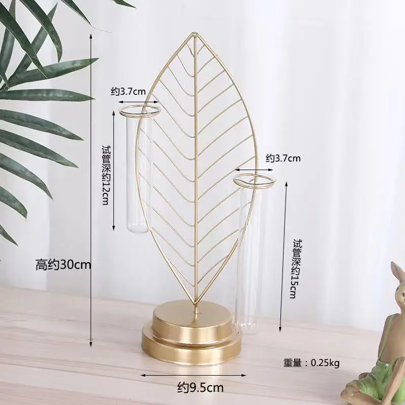 Простые золотые листья Противоударная заданяя гидропонное Стекло Цветочная