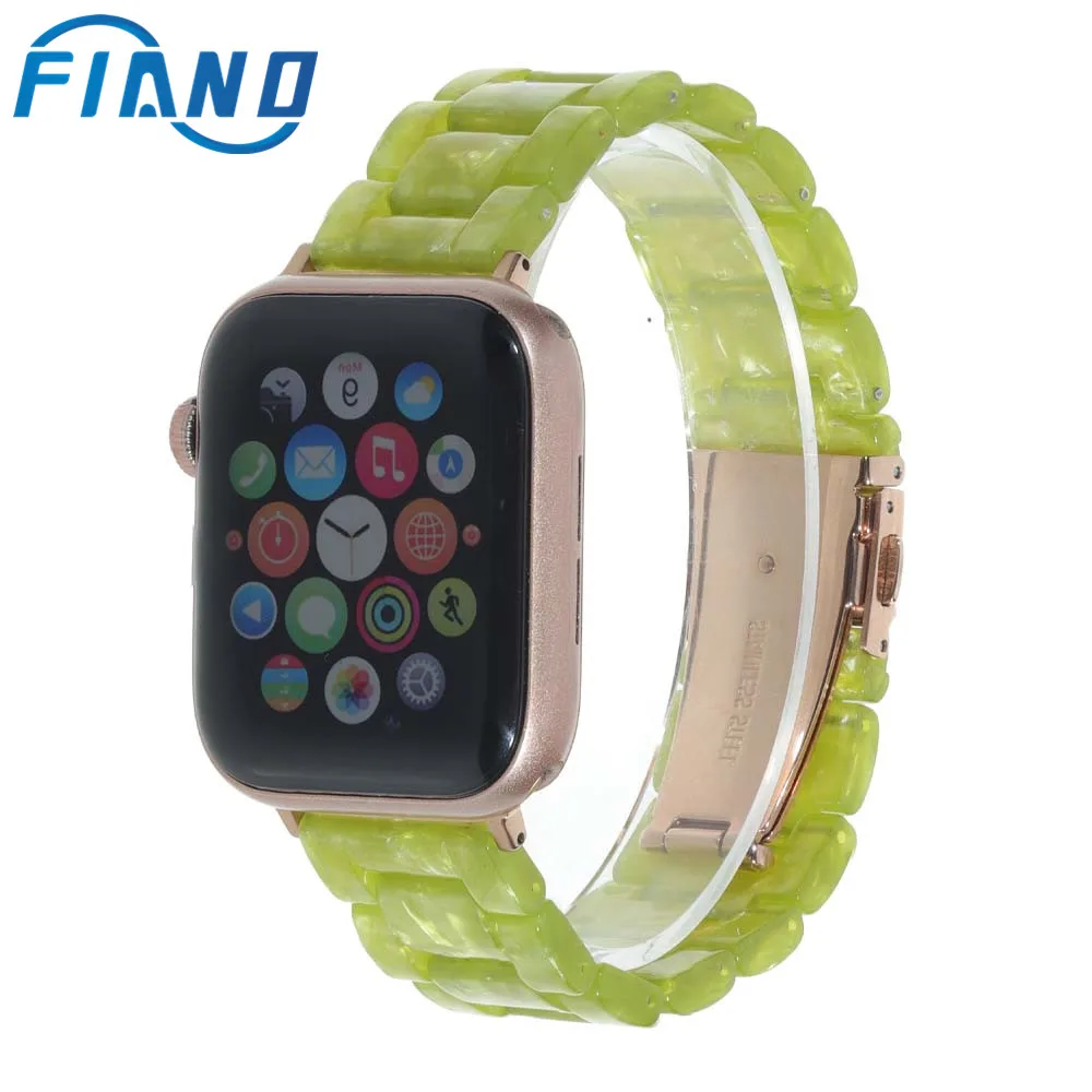 Ремешок из искусственной керамики для наручных часов резиновый браслет Apple с