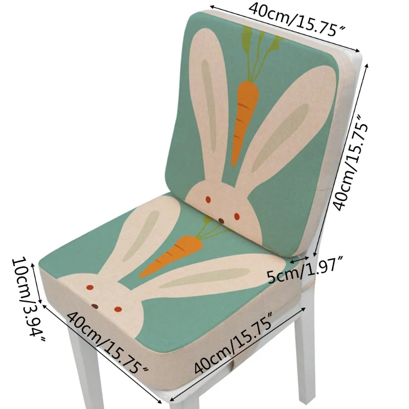 

2 Pcs/Set Anti-Skid Cartoon Print Dining Children Cushion Increased Pad Adjustable Removable High Chair Booster Mat