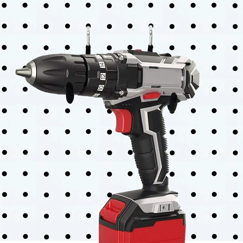 

5PCS Pegboard Drill Holder Heavy Duty Hooks,Pegboard Double Hooks Drill Hanger Hook for Drill,Accessories,Power Tool Etc