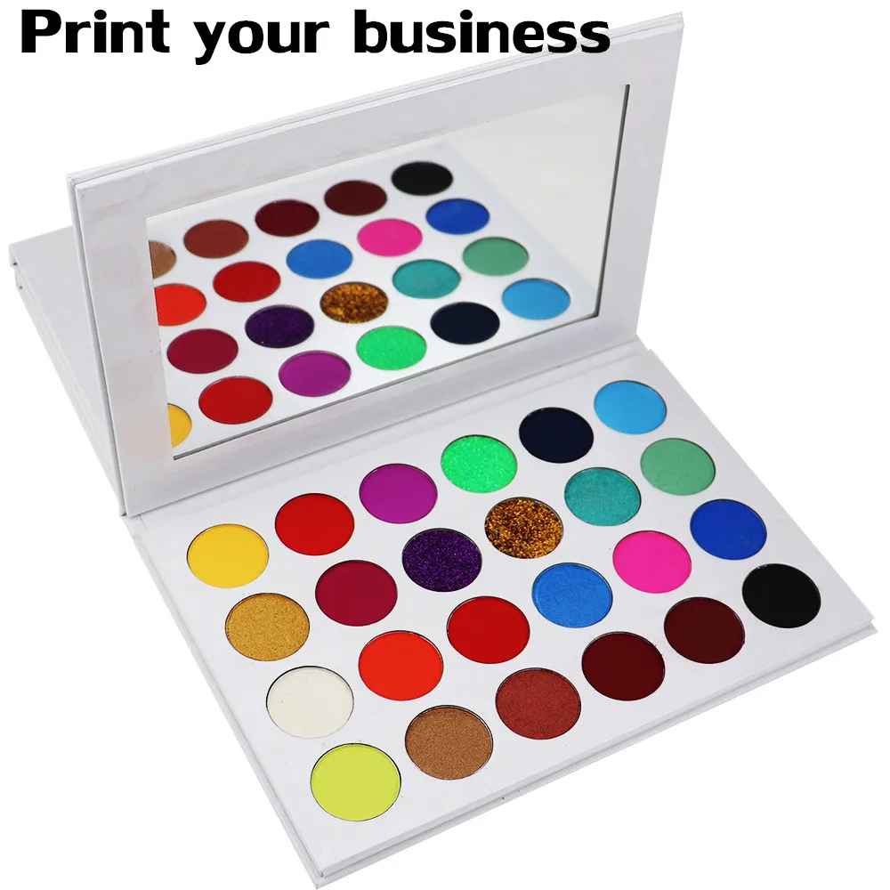 

Палитра матовых теней для век с логотипом и блеском, 24 цвета