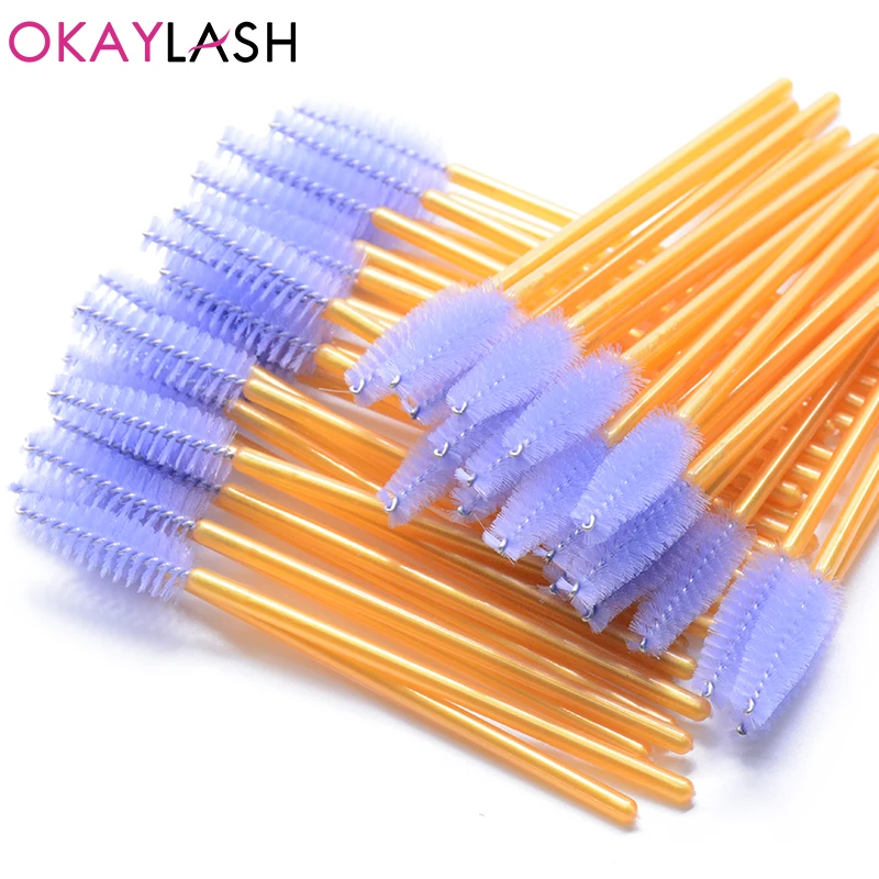 Ed Eyelash Brush  Gold Pink Greeen Mascara  Wands Apllicators Eye Lash Curling Comb Make Up