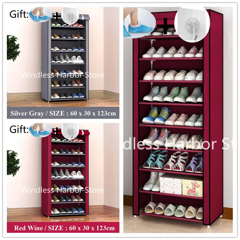 

Многоуровневая стойка для обуви, Домашний Органайзер из нетканого материала для хранения обуви, простая в установке, подставка для обуви, э...