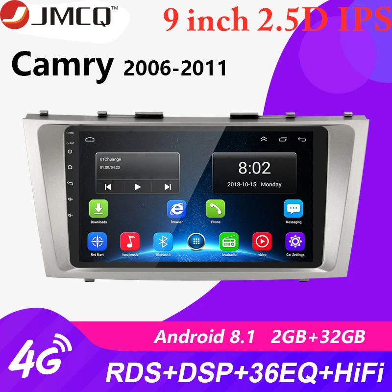 Автомобильный мультимедийный видеоплеер Android 8 1 2 Din ГБ + 32 для Toyota Camry 7 XV 40 50 2006 2011