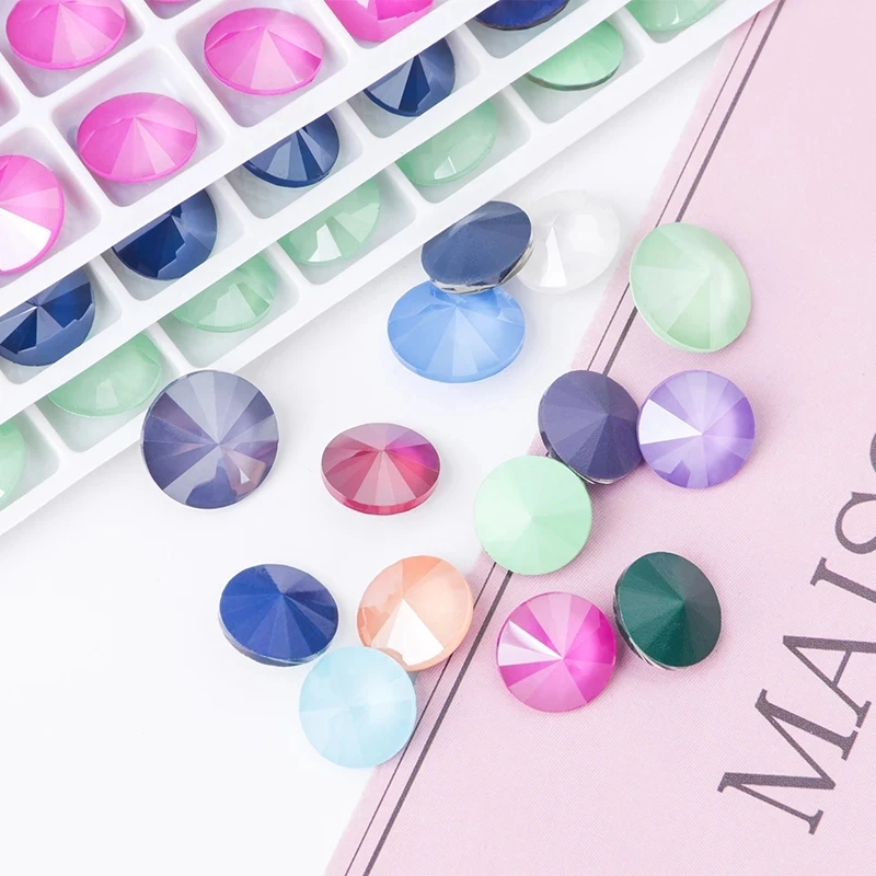 

XiChuan 10PCS Rivoli K9 MK Rhinestone Crystal Stone DIY Clothing & Accessories K9 Shape Glass Crystal Jewelry DIY Loose Bead