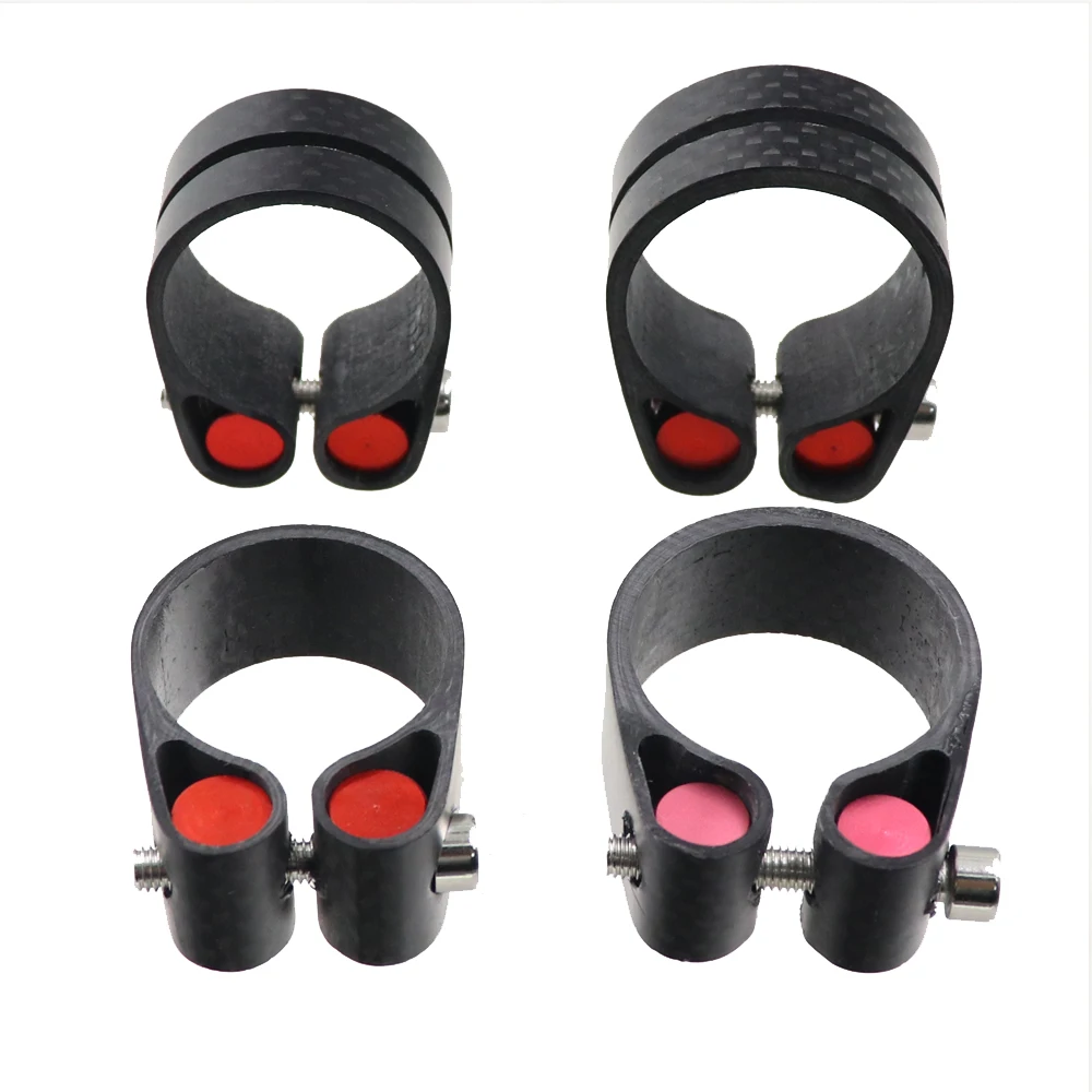 

MTB bike seat post clamp Suitable for 27.2mm/30.8/31.6mm Road bicycle Sitting tube clamp Ultralight matt carbon fiber Lock ring