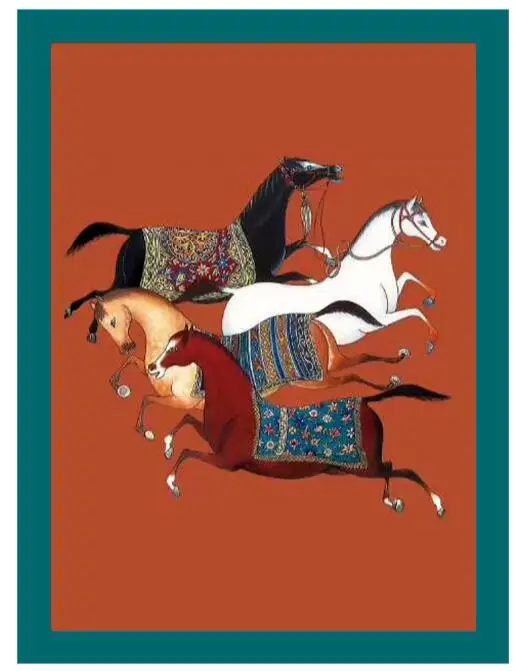 Персидское роскошное фланелевое одеяло с принтом лошади двустороннее толстое