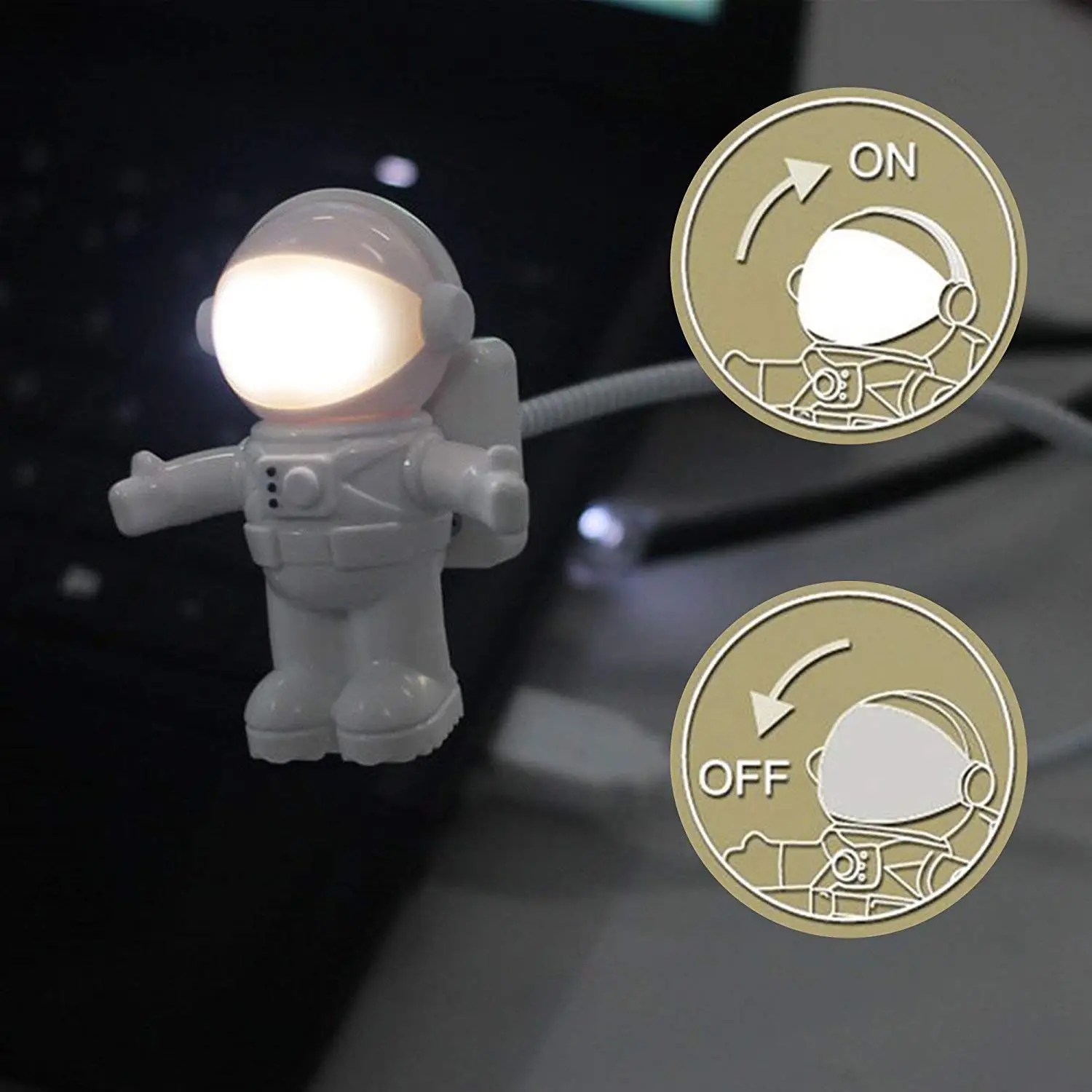 Креативный энергосберегающий астронавт космонавт USB светодиодный регулируемый