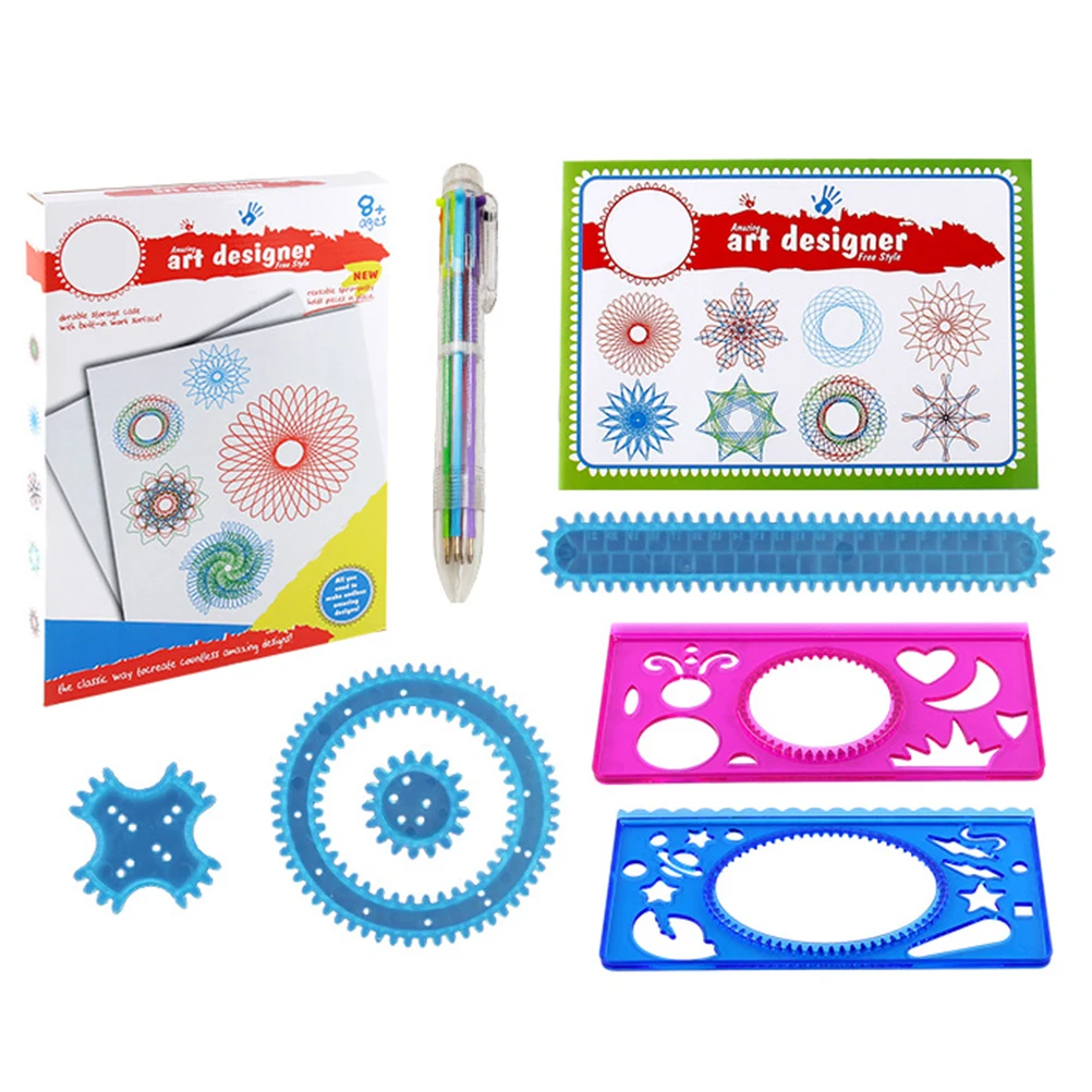 Рисунок многофункциональный DIY шестерни линейка с цветами комплект детской