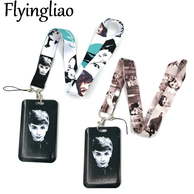 

Обложка для кредитных карт Одри Хепберн, держатель для удостоверения личности, сумка для студентов и женщин, Дорожный Чехол для банковского...