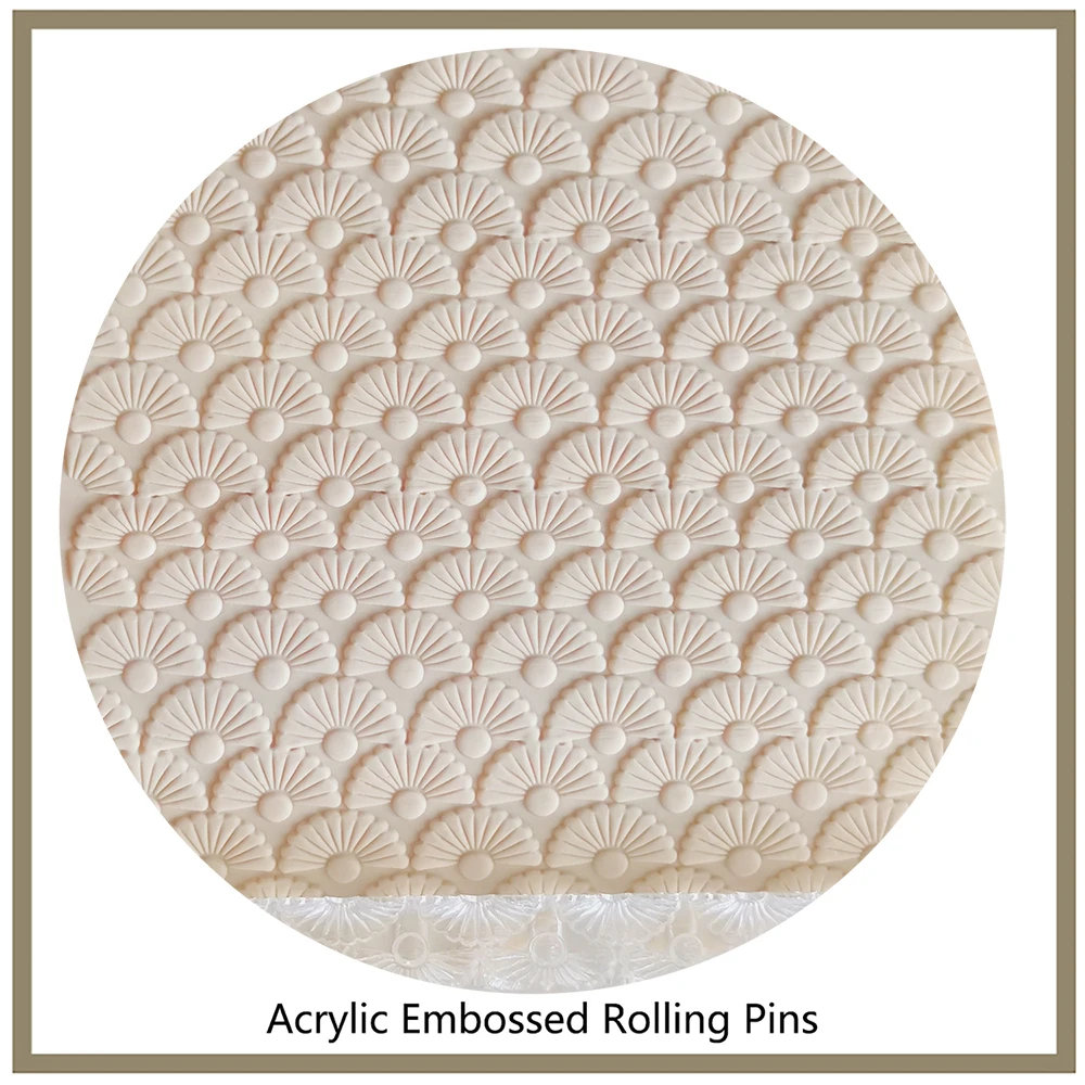 

1 Piece Kitchen Accessories Embossed Rolling Pins Baking Fondant Sugar Craft Cake Decorating Tools