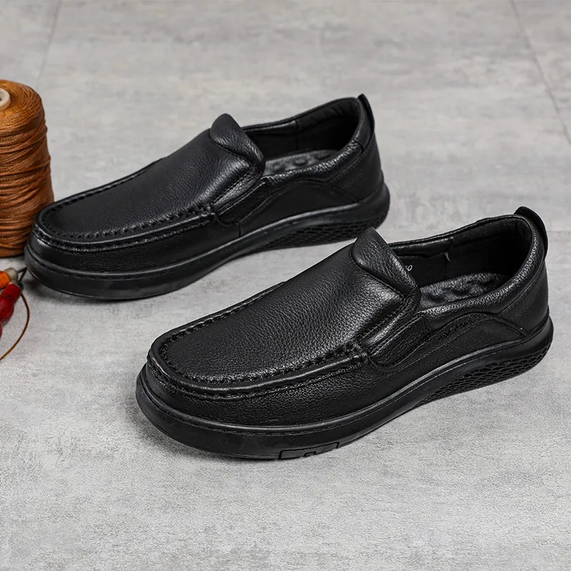 mens dress shoes italian genuine leather luxury brand loafers slip on cow formal moccasins men | Обувь