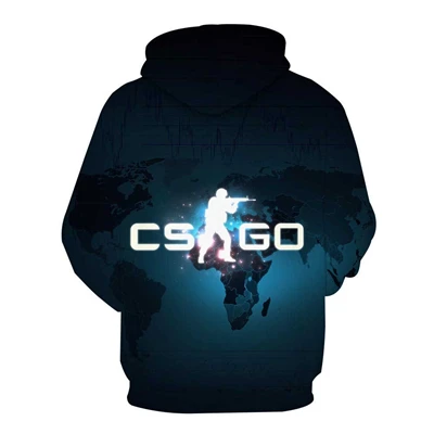 19 осень новая мужская Толстовка забавная игра CS GO 3D печать Толстовка Мужская Уличная толстовка мужская и женская хип-хоп пуловер большой размер Одежда