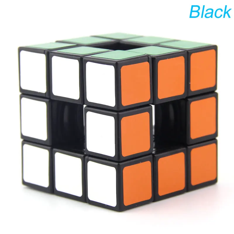 Black LanLan полый 3x3x3 магический куб 3x3 профессиональная скоростная головоломка, обучающие игрушки для детей, антистресс - Цвет: Black