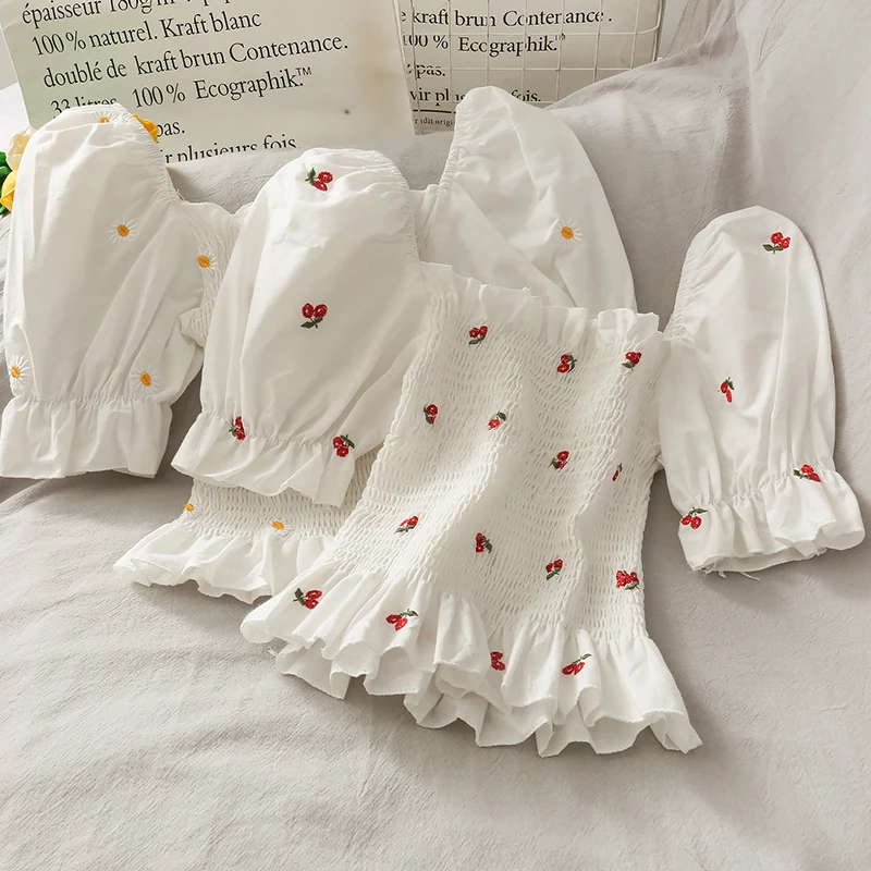 2021 японские Стиль Для женщин белый эластичной резинкой на талии Короткие белая