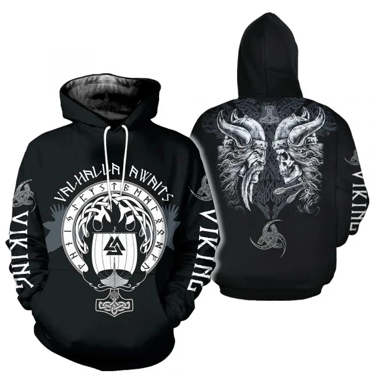 Футболки PLstar Cosmos с 3d татуировкой викингов футболки 3D принтом толстовка